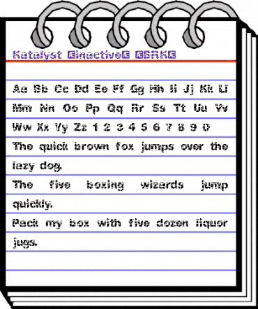 Katalyst [inactive] (BRK) Regular animated font preview